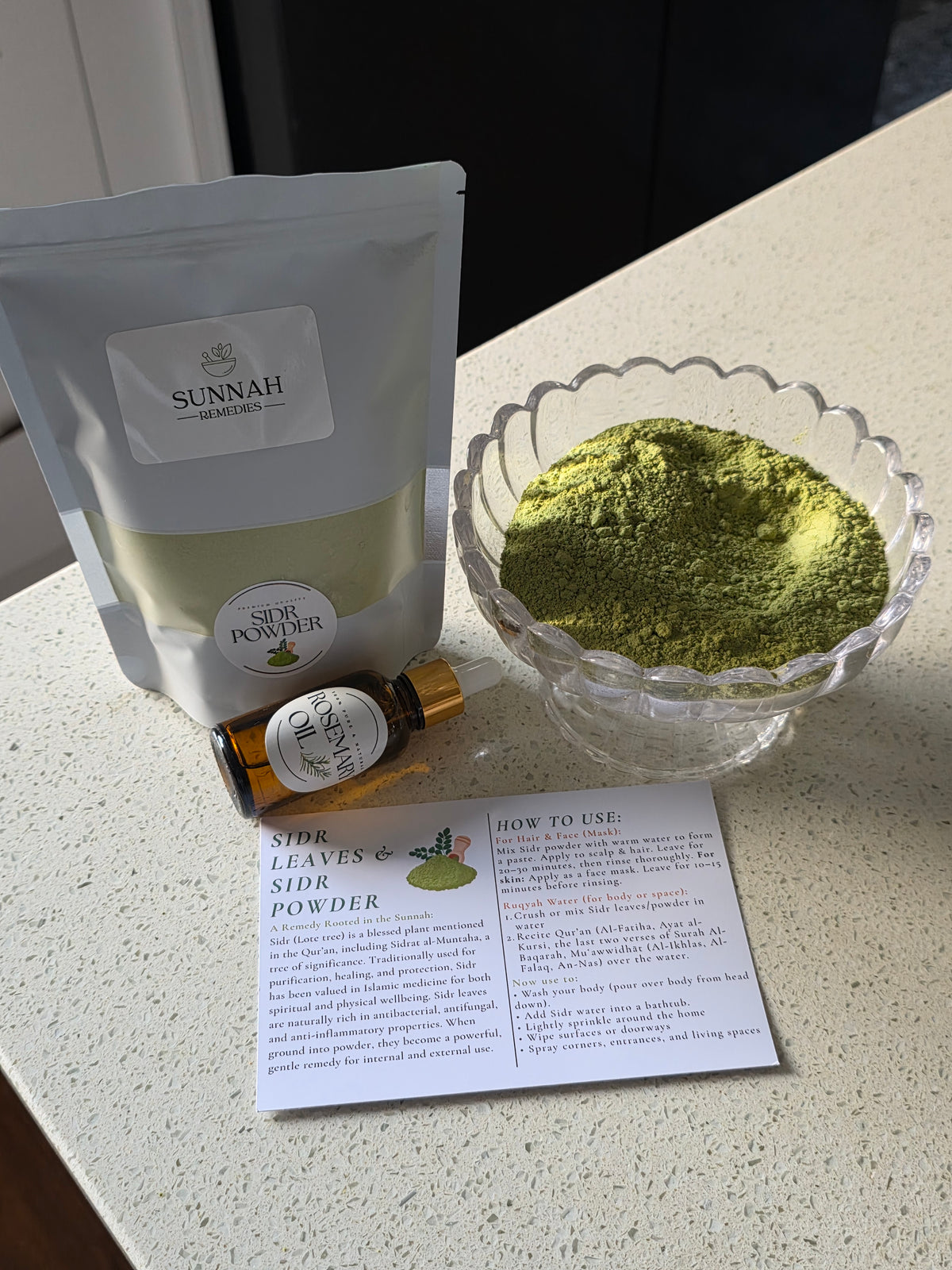 Sidr Powder & Rosemary oil